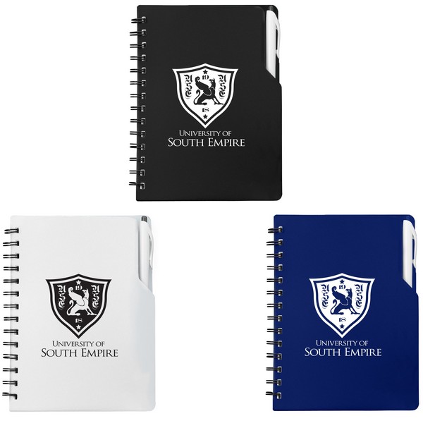 SH6927 Spiral Notebook With Pen And Custom Imprint